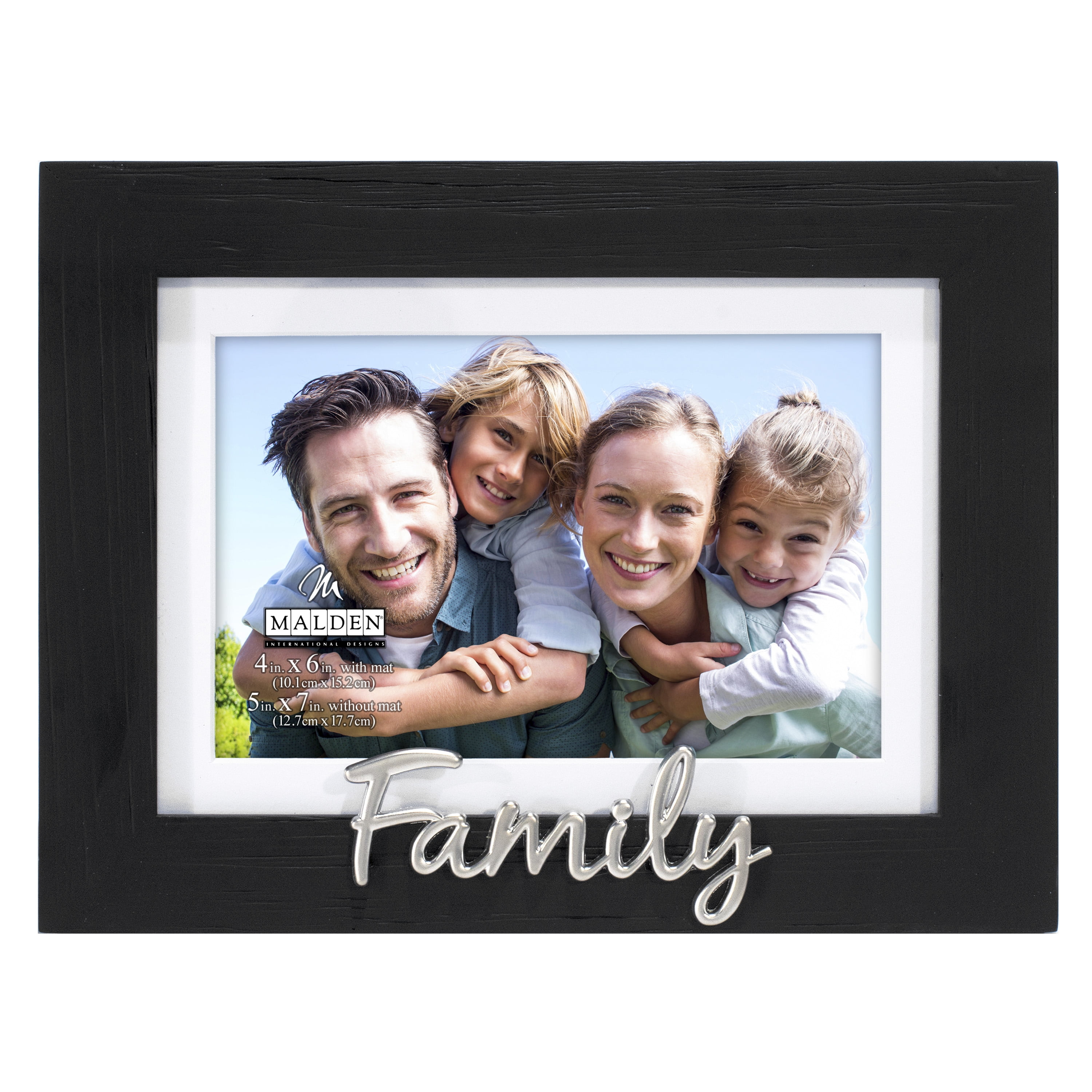 Malden 4" x 6" Glass Wall Mounted Frames, Black