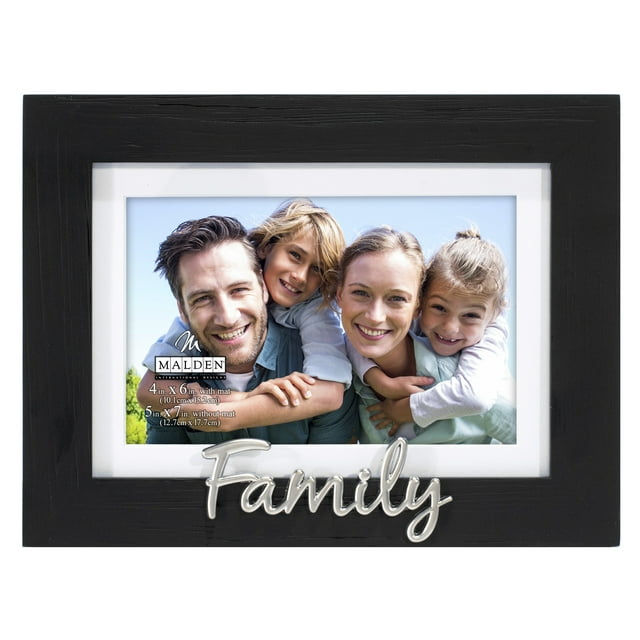 Malden 4" x 6" Glass Wall Mounted Frames, Black