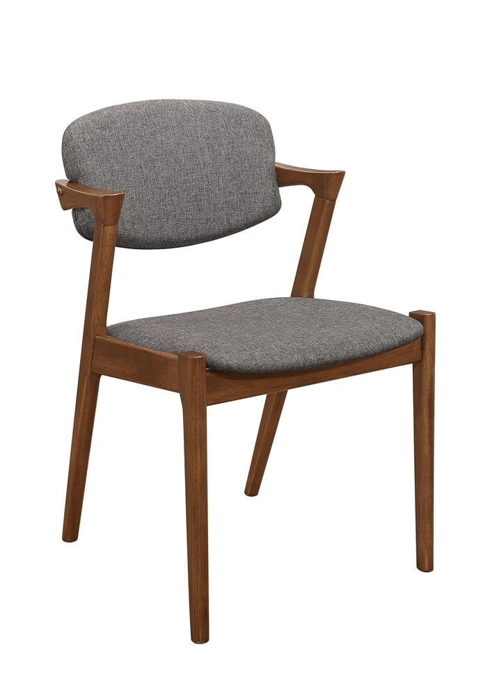 Saltoro Sherpi Wooden Modern Dining Side Chair, Gray, Set of 2