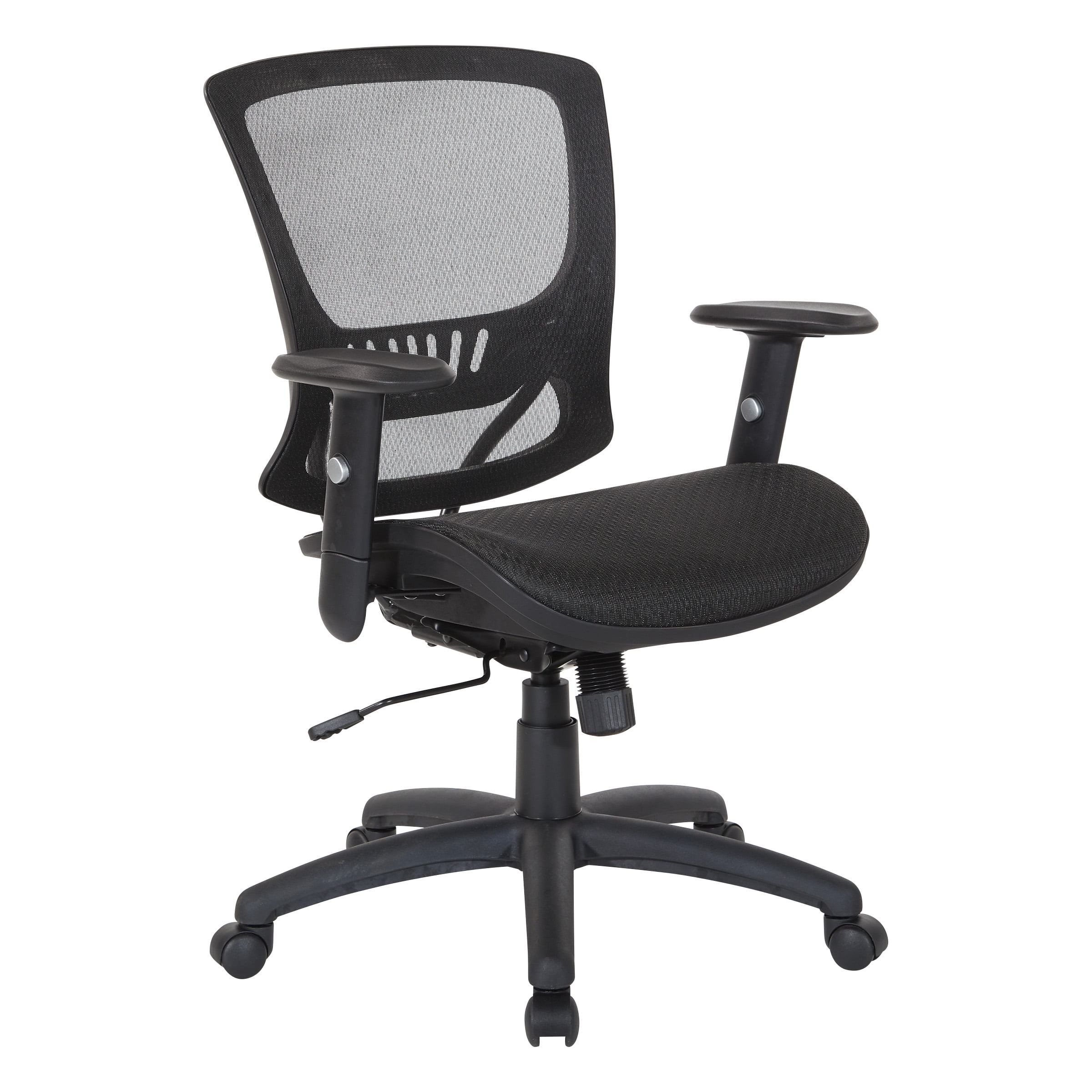 Manager's Chair  Mesh Screen Seat and Back in Black Fabric