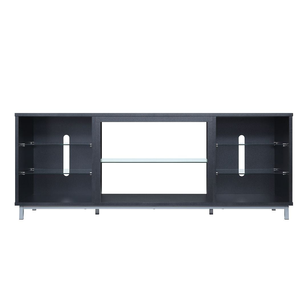 Manhattan Comfort Brighton Wood TV Stand for TVs up to 56" in Black