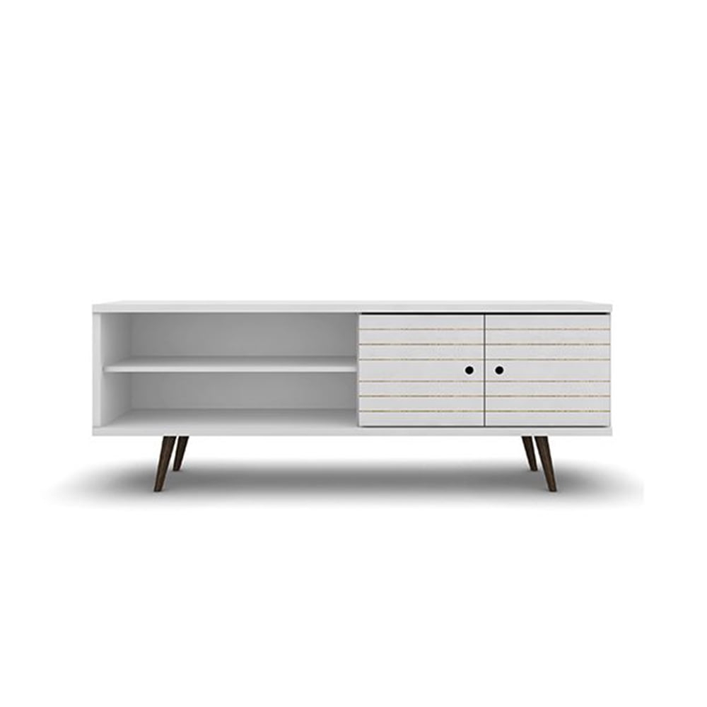 Manhattan Comfort Liberty 62.99 Inch Mid Century Modern Wood TV Stand with Legs