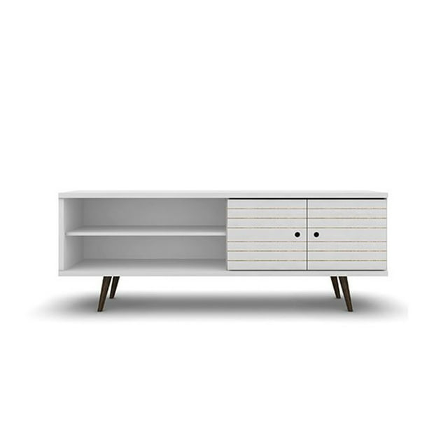 Manhattan Comfort Liberty 62.99 Inch Mid Century Modern Wood TV Stand with Legs