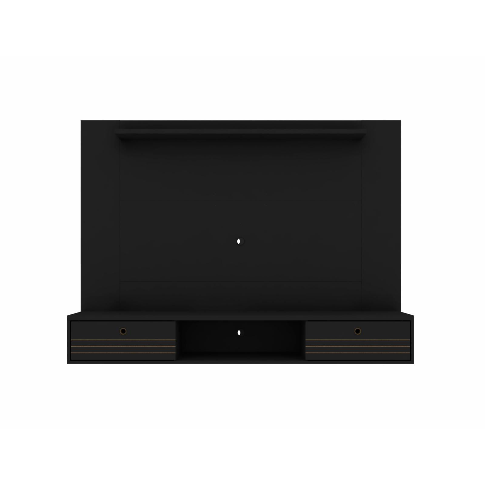 Manhattan Comfort Liberty Wood Entertainment Center for TVs up to 65" in Black