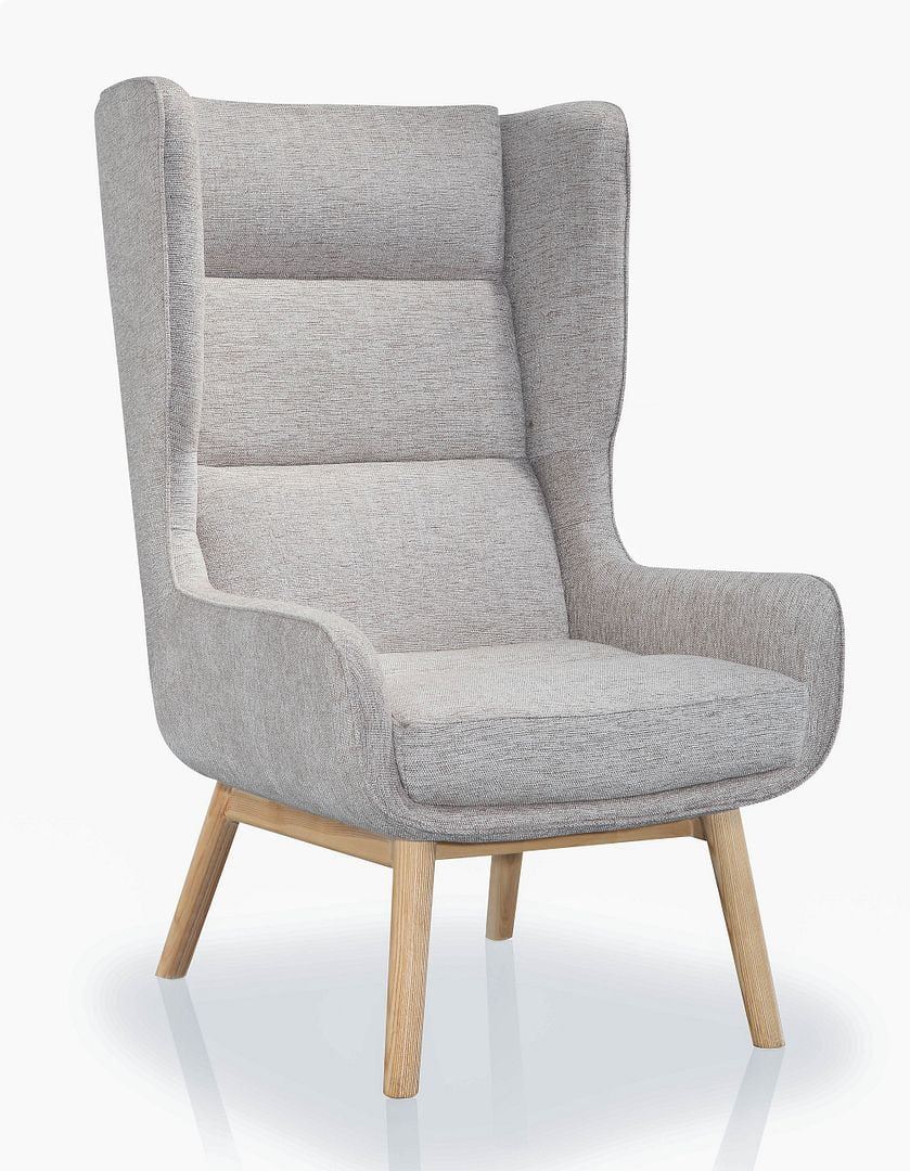 Manhattan Comfort Sampson Wheat and Natural Twill Accent Chair