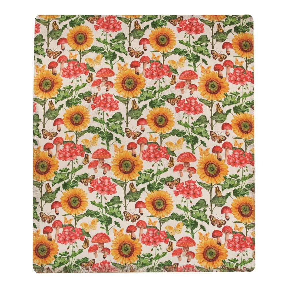 Manual Weavers Floral Rectangular Throw Blanket - 50" x 60" - Multicolor