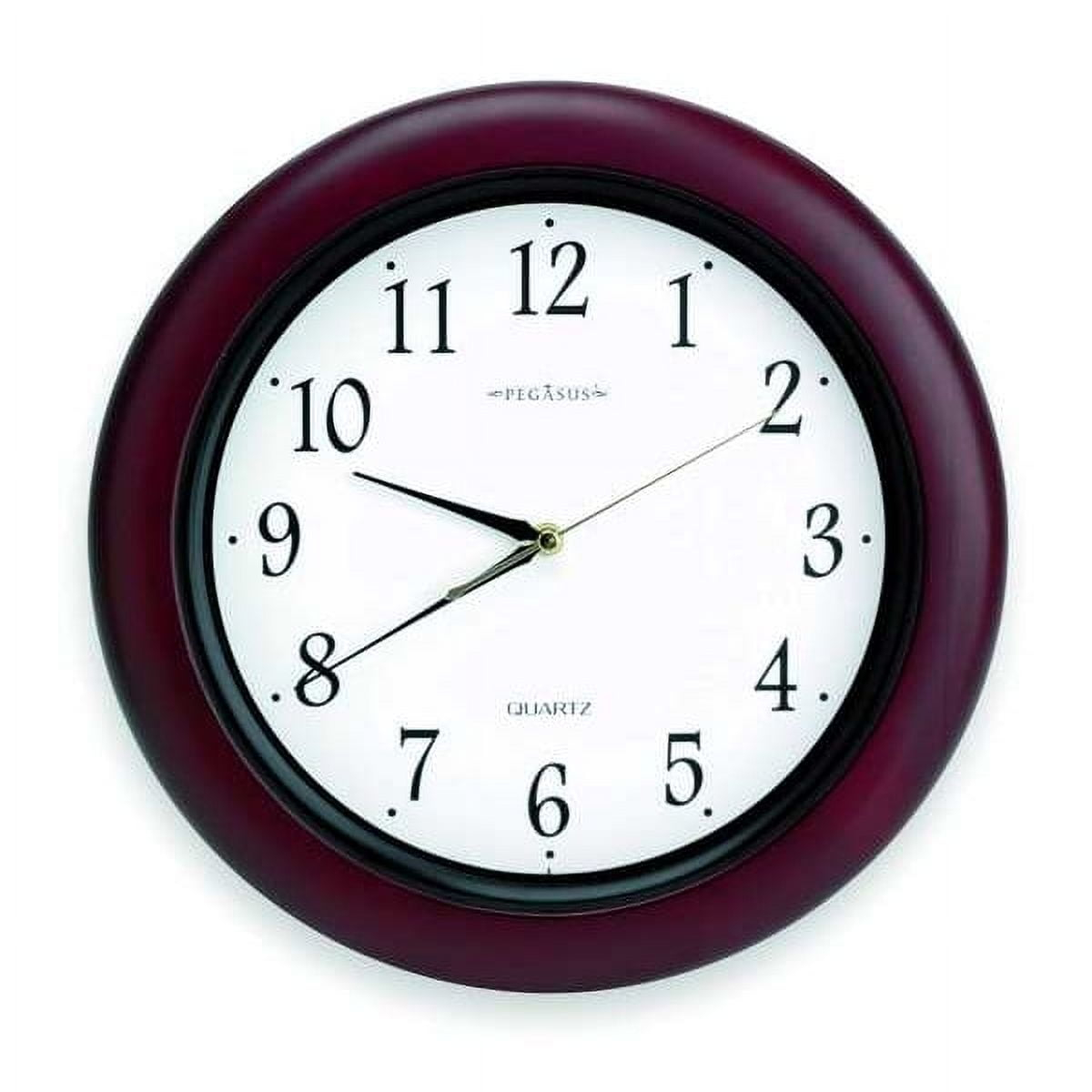 Manufacturer Varies Analog Clock,Wood,14" Diameter 6NN69