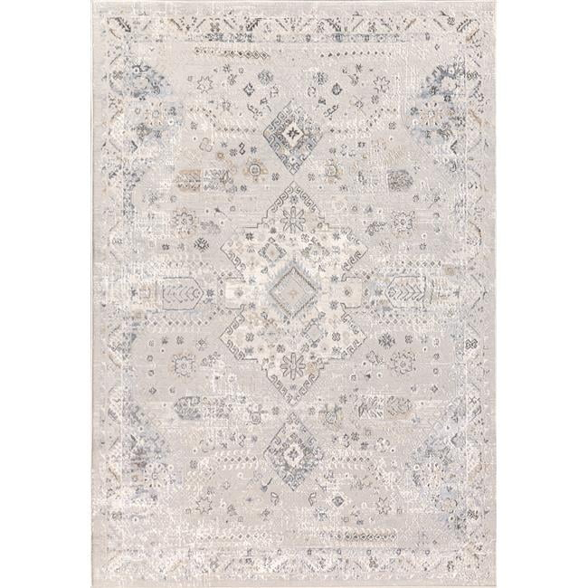Marina MR698056950 5 ft.3 in. x 7 in. Marina 8056-950 Machine Made Rectangle Area Rug, Grey & Blue