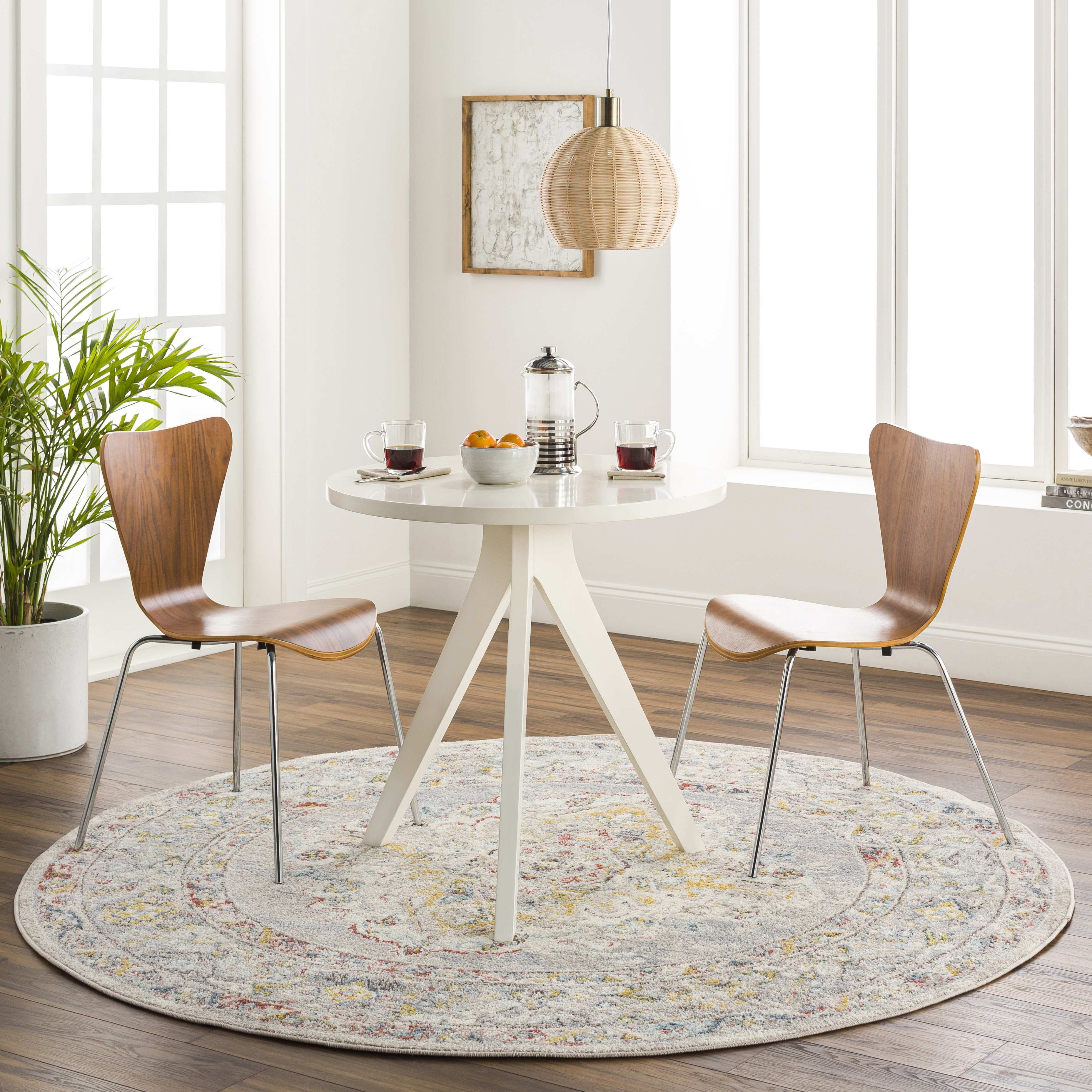 Mark&Day Area Rugs, 7ft Round Var Traditional Taupe Area Rug (6'7" Round)