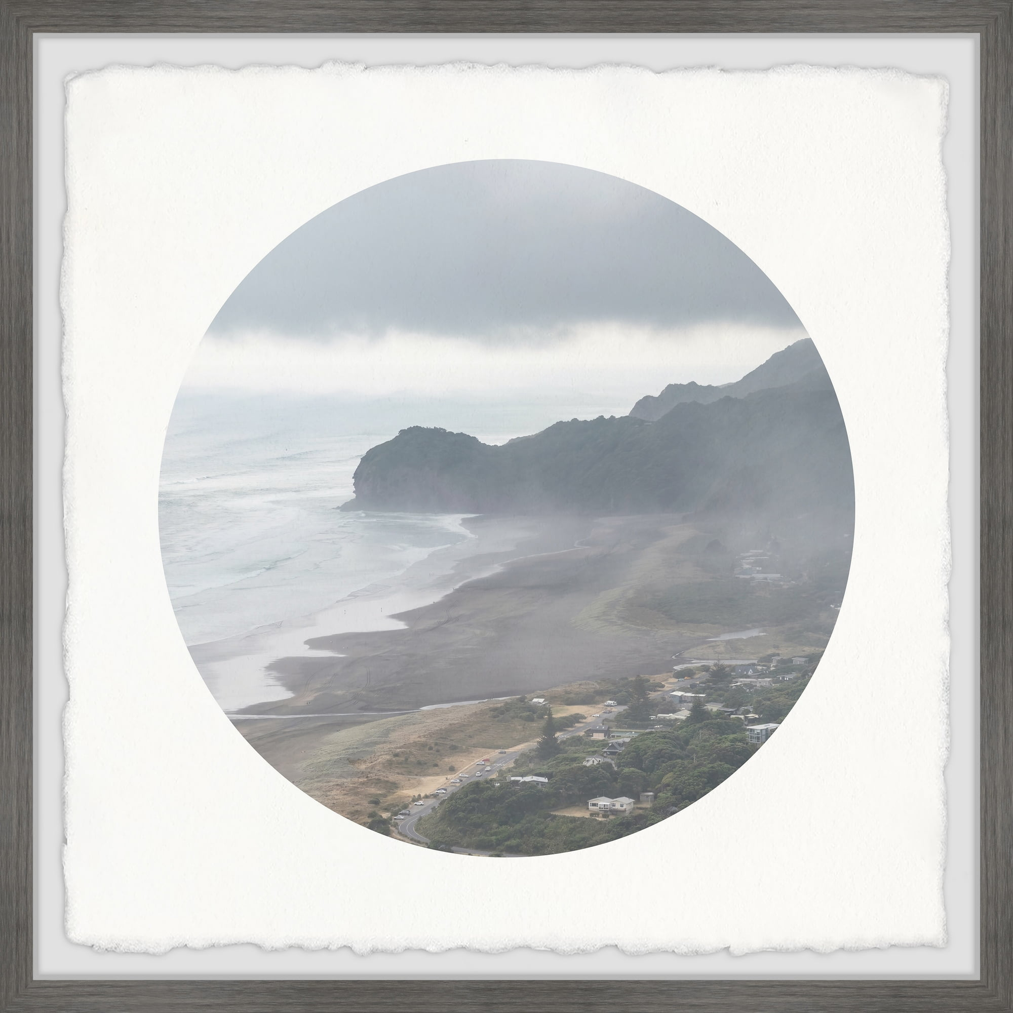 Marmont Hill Foggy Coast Framed Wall Art, 24" x 24"