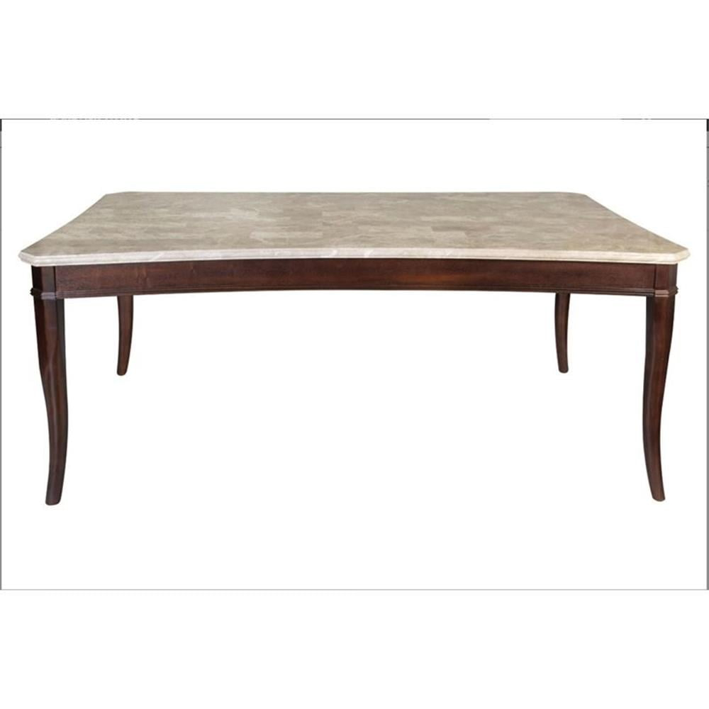 Marseille Marble Top Dining Table in Cherry