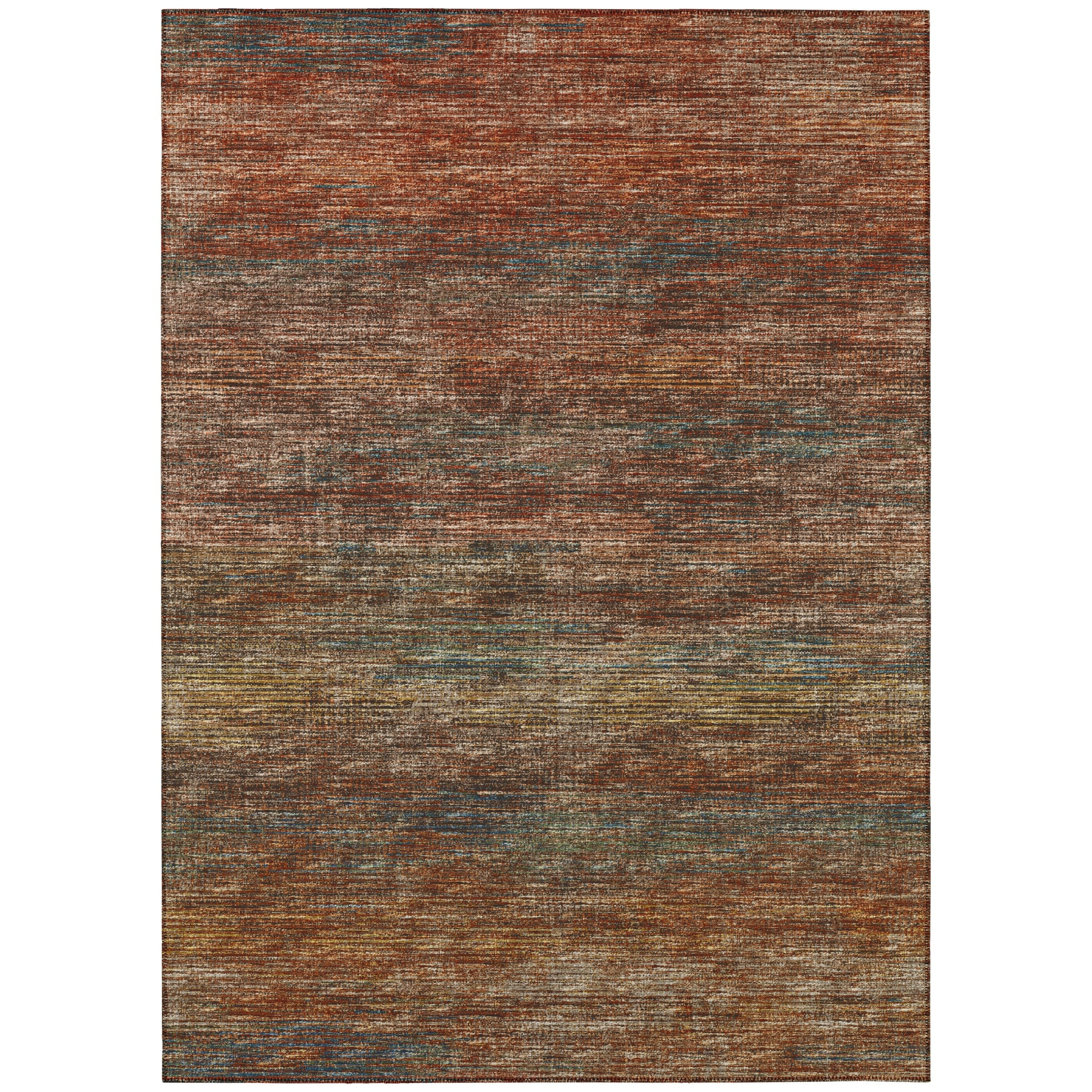 Marston Indoor/Outdoor Red Abstract 10' x 14' Non-Skid Area Rug