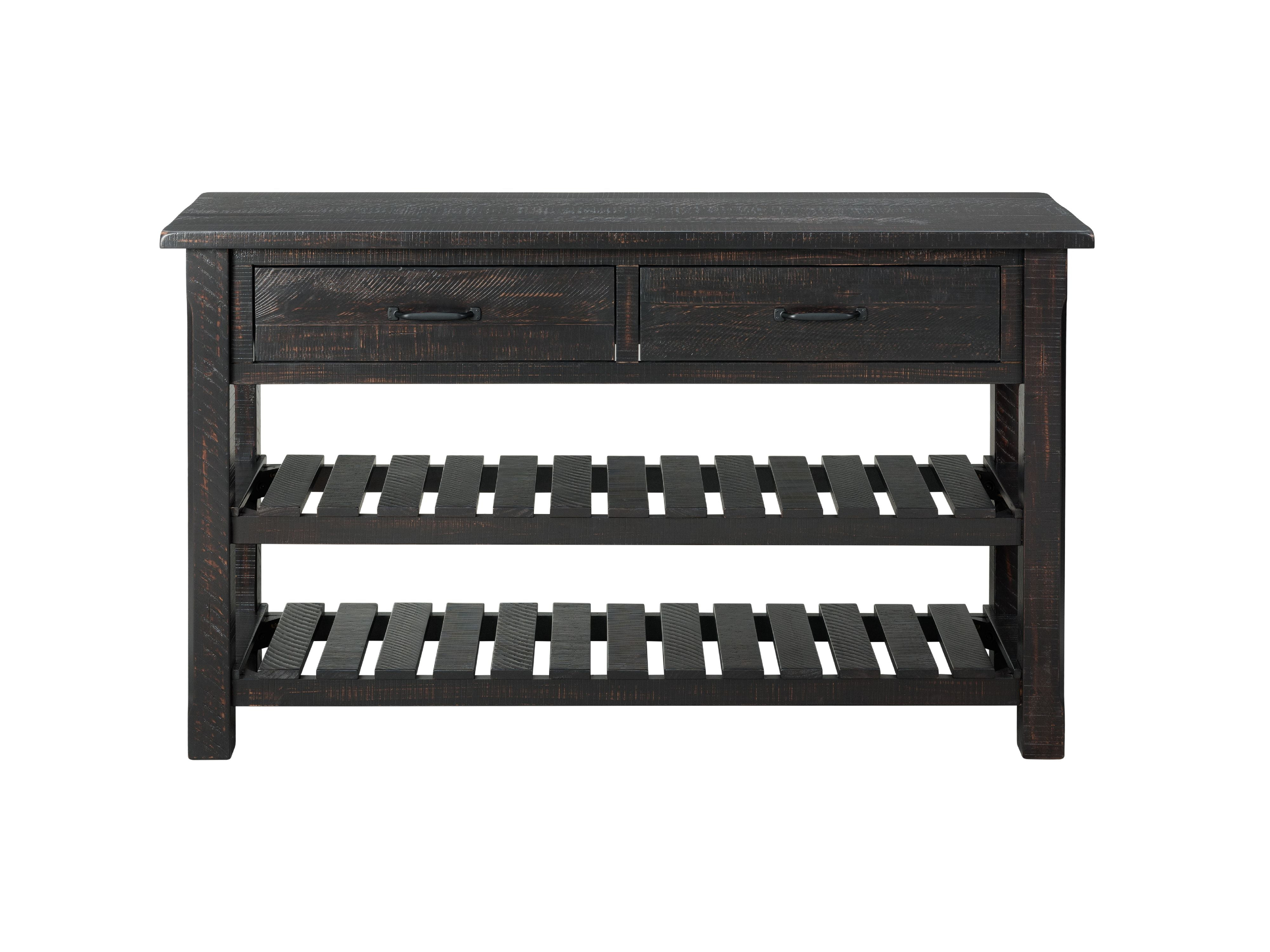 Martin Svensson Barn Door Solid Wood Sofa Console Table Antique Black