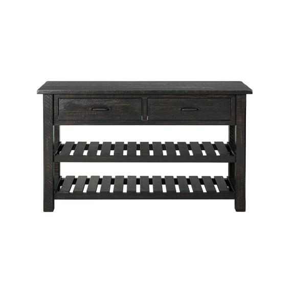 Martin Svensson Barn Door Solid Wood Sofa Console Table Antique Black
