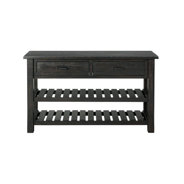 Martin Svensson Barn Door Solid Wood Sofa Console Table Antique Black