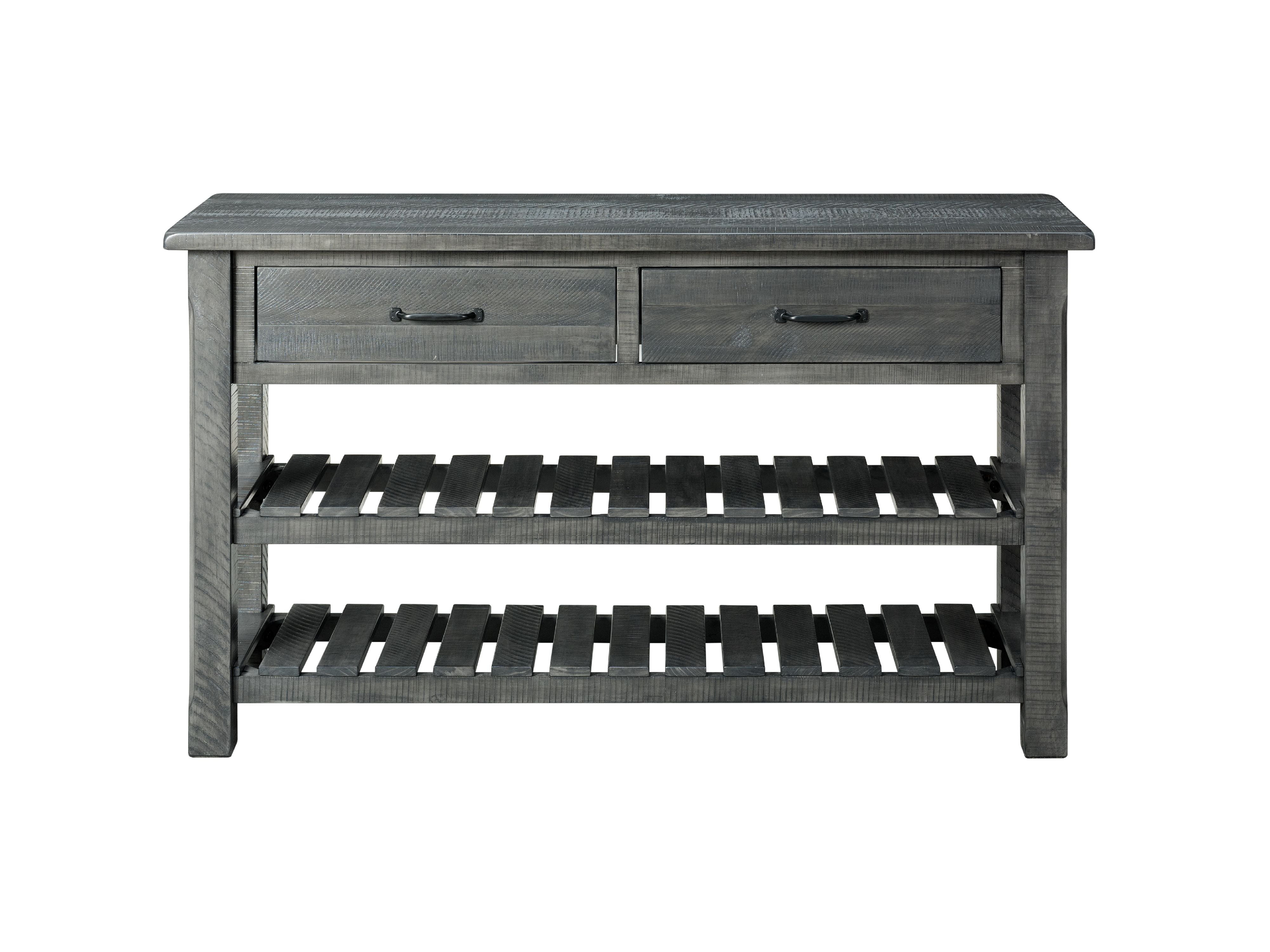 Martin Svensson Barn Door Solid Wood  Sofa Console Table Gray