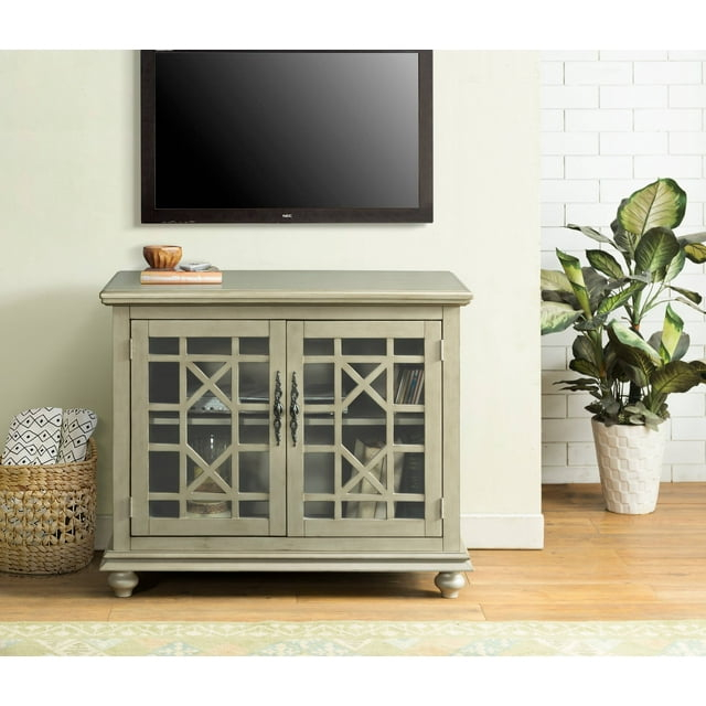 Martin Svensson Home Elegant Small Spaces TV Stand, Antique Silver