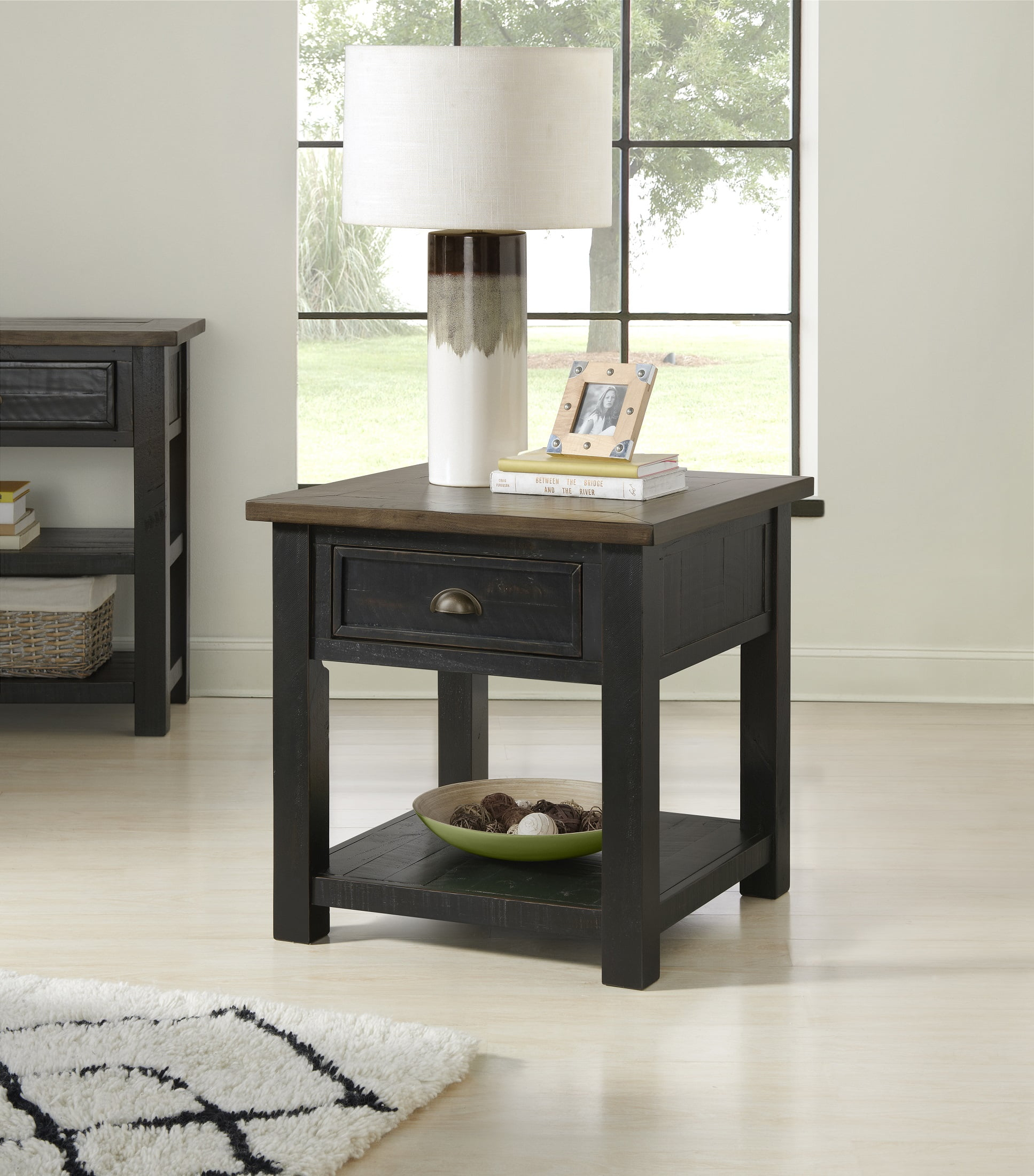 Martin Svensson Home Monterey End Table, Black and Brown