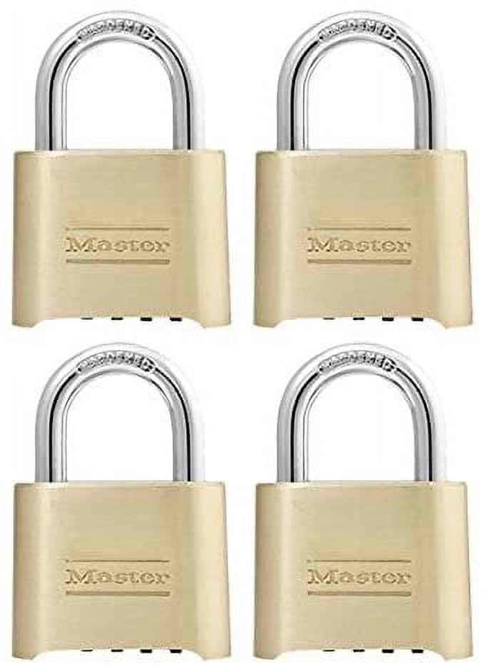 Master Lock Padlock, Set Your Own Combination Lock, 2 in. Wide, 175D Pack of 4