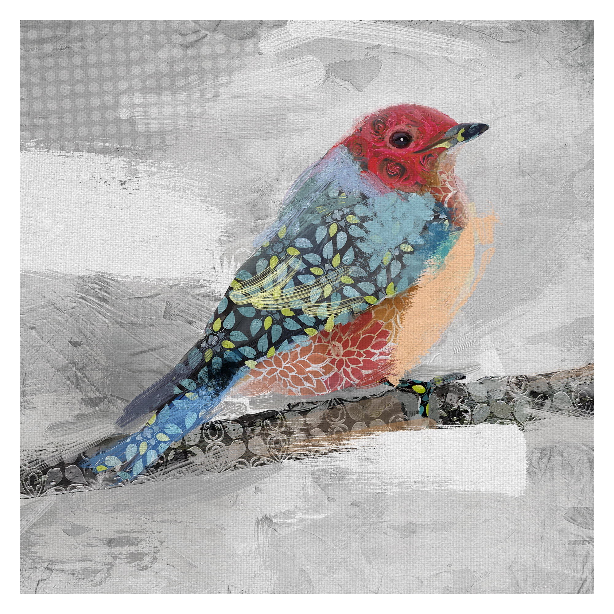 Masterpiece Art Gallery A Bird's Flight Patterns III by Studio Arts Canvas Art Print 16" x 16"