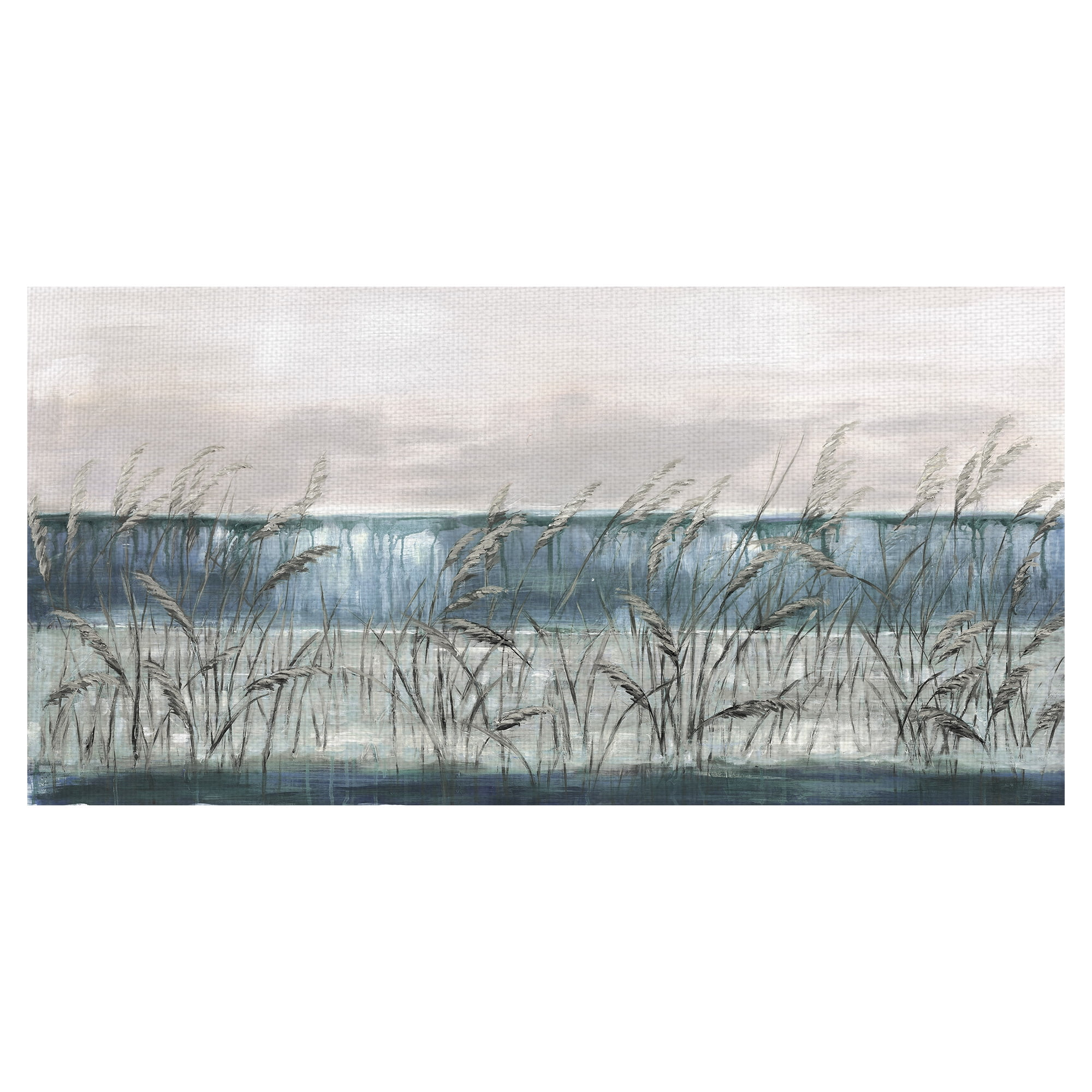 Masterpiece Art Gallery Beach Grass Blues I By Sandy Doonan Canvas Art Print 17" x 34"