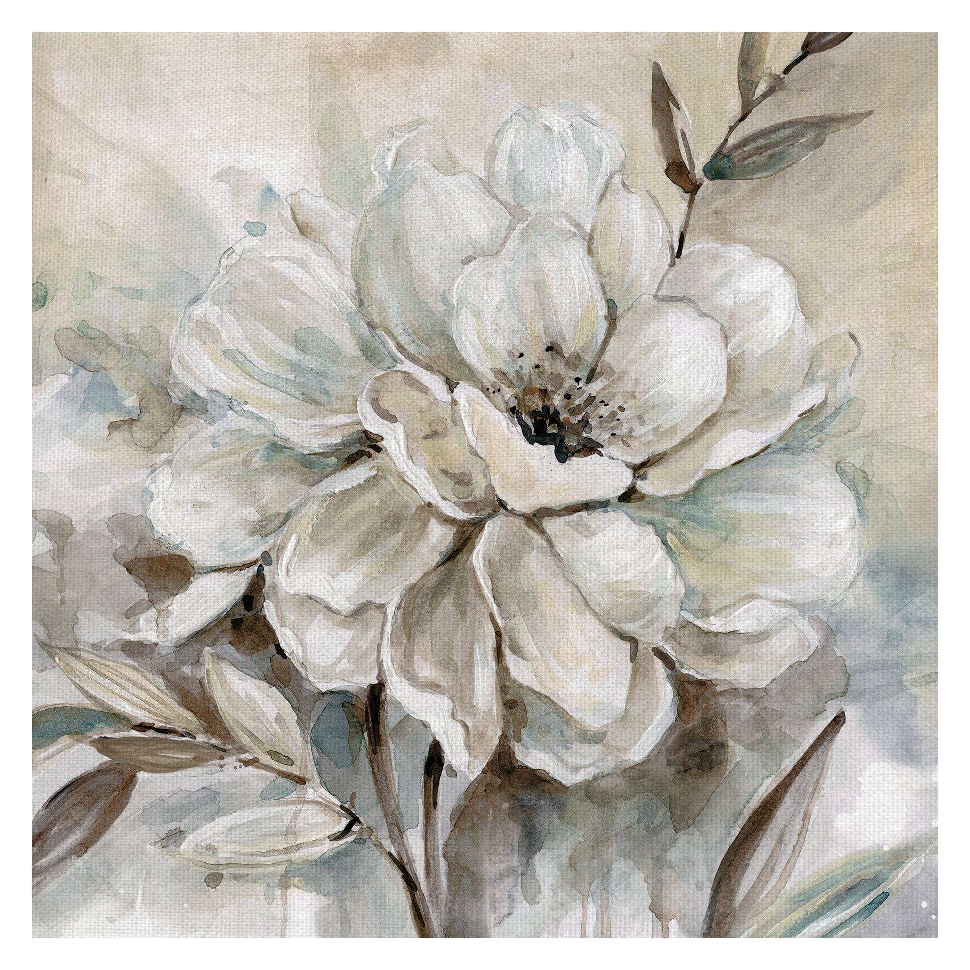 Masterpiece Art Gallery Neutral Bloom I Flower By Carol Robinson Canvas Art Print30" x 30"