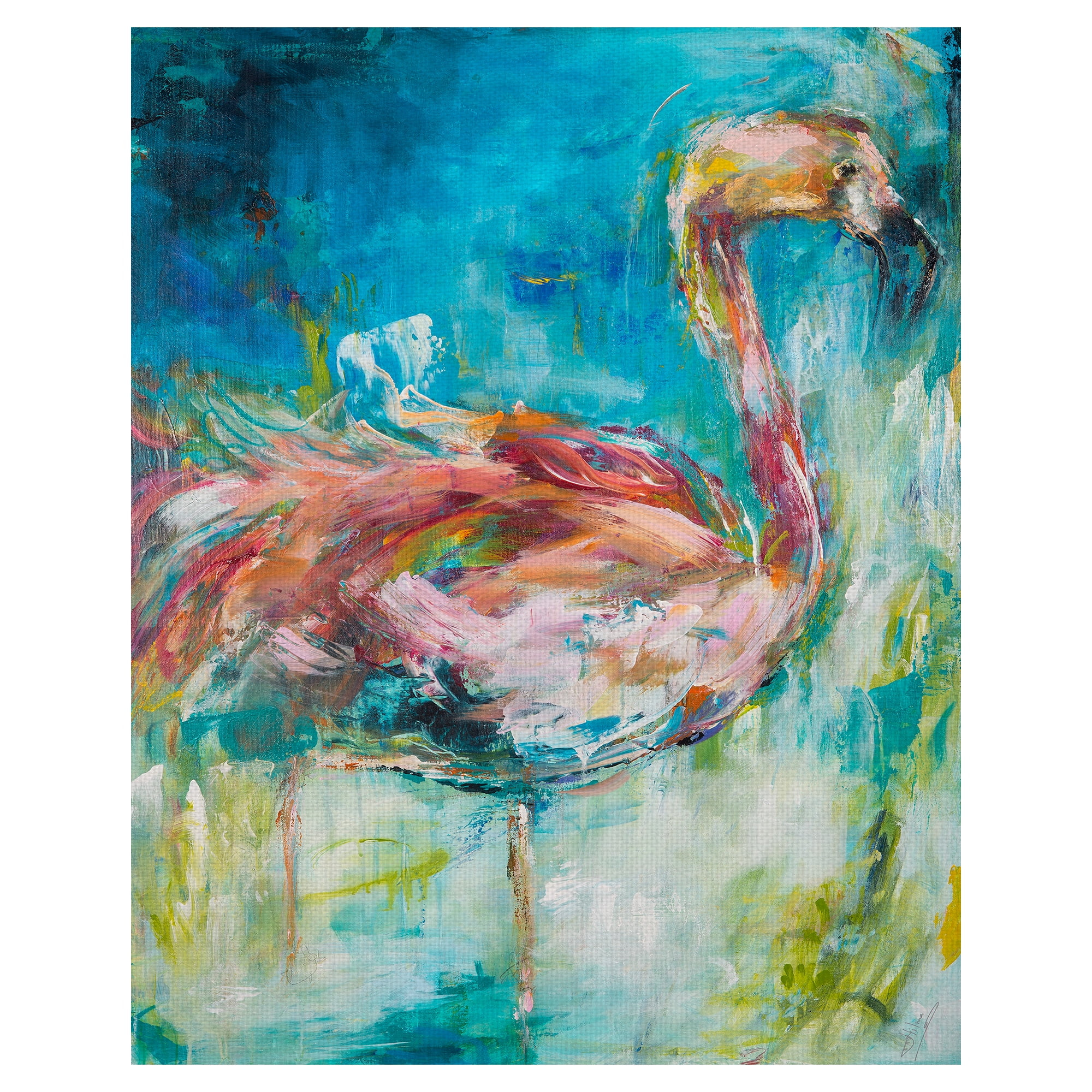Masterpiece Art Gallery Pretty in Pink Flamingo No. 1 by Hilm Koelman Canvas Art Print 16" x 20"