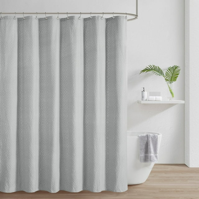 Matelasse Shower Curtain Grey