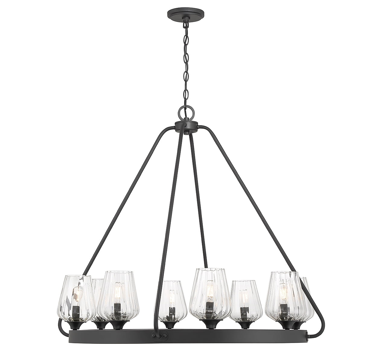 Savoy House Carlton 8 - Light Chandelier in  Matte Black