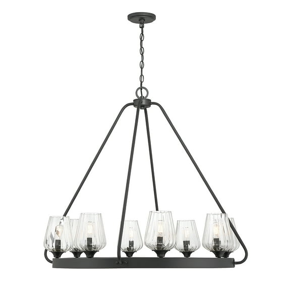 Savoy House Carlton 8 - Light Chandelier in  Matte Black