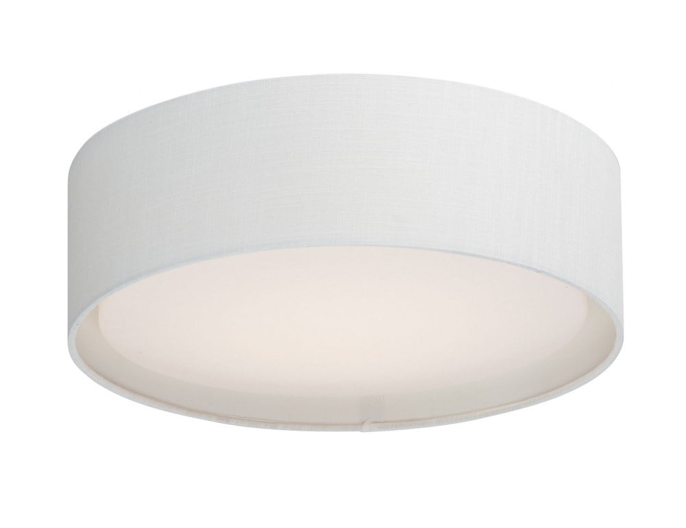 Maxim 10232WL 20 in. Prime LED Flush Mount Ceiling Light, White Linen