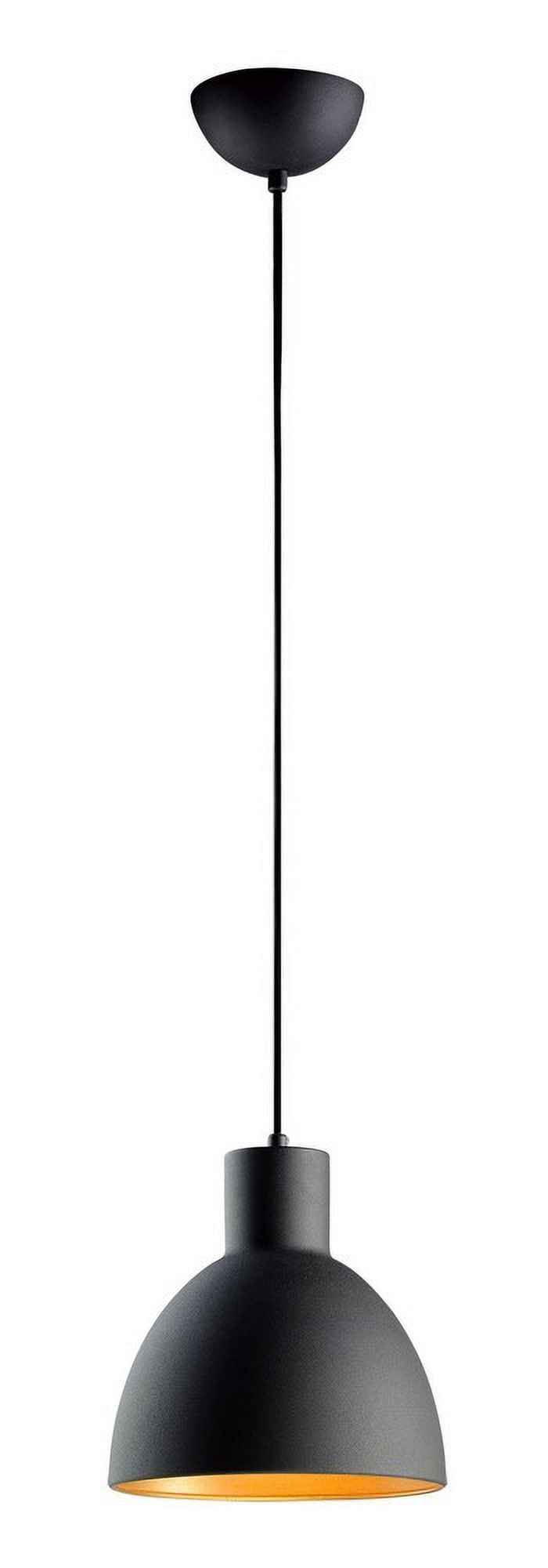 Maxim 11022BKGLD 8.75 in. Cora 1-Light Pendant Ceiling Light, Black & Gold