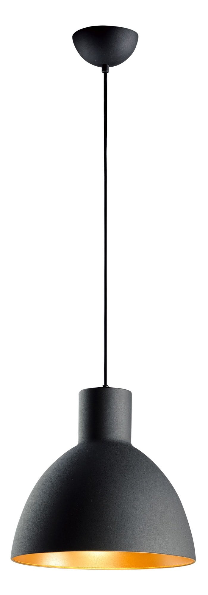 Maxim 11024BKGLD 13.75 in. Cora 1-Light Pendant Ceiling Light, Black & Gold