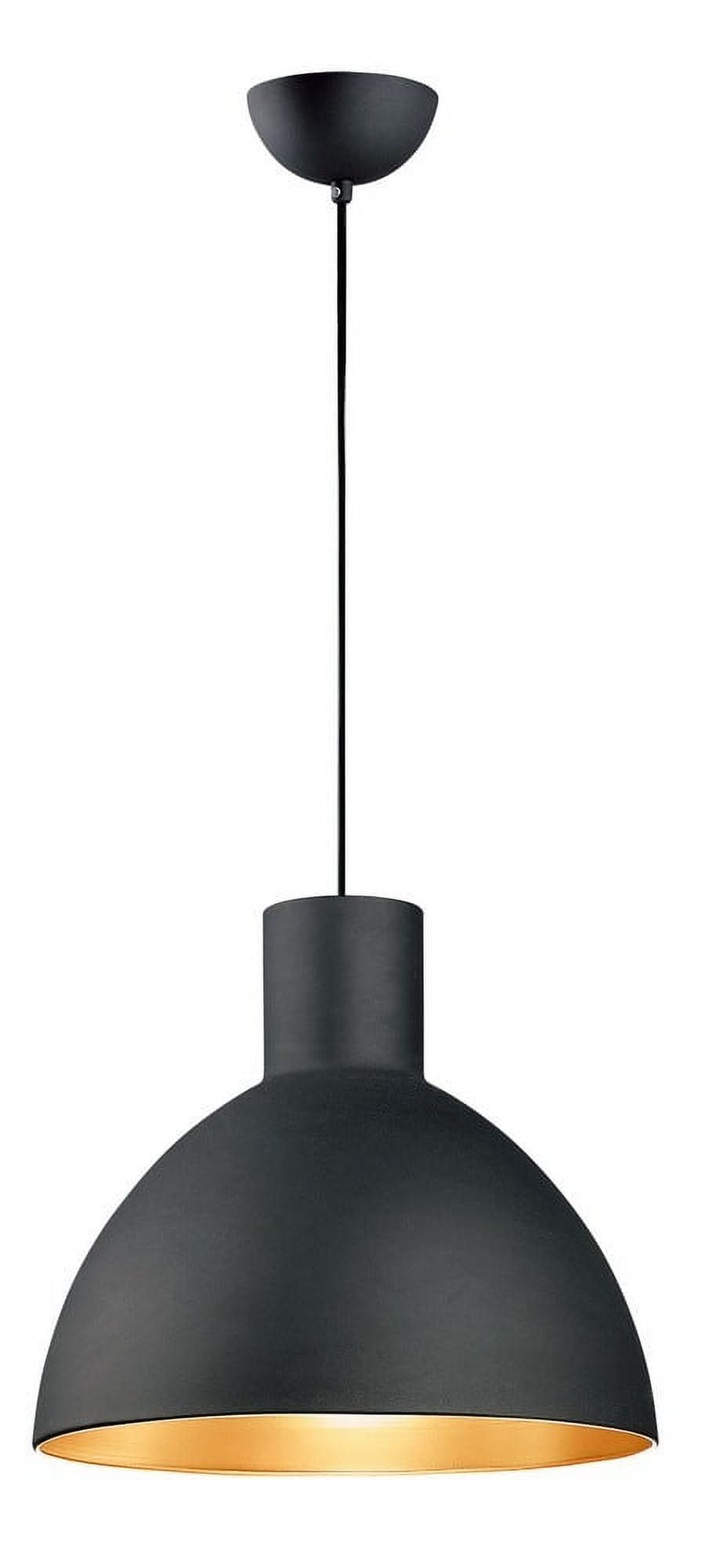 Maxim 11026BKGLD 18.25 in. Cora 1-Light Pendant Ceiling Light, Black & Gold
