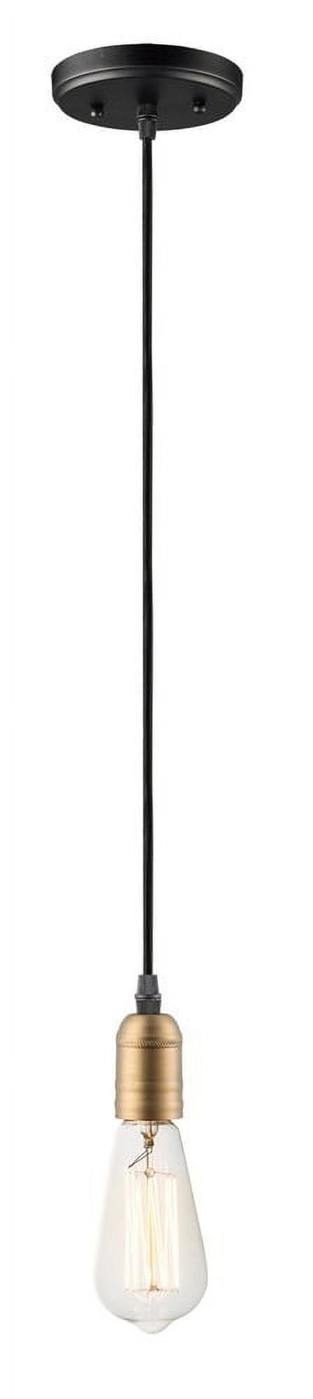 Maxim Lighting Early Electric 1 - Light Pendant in  Black/Antique Brass