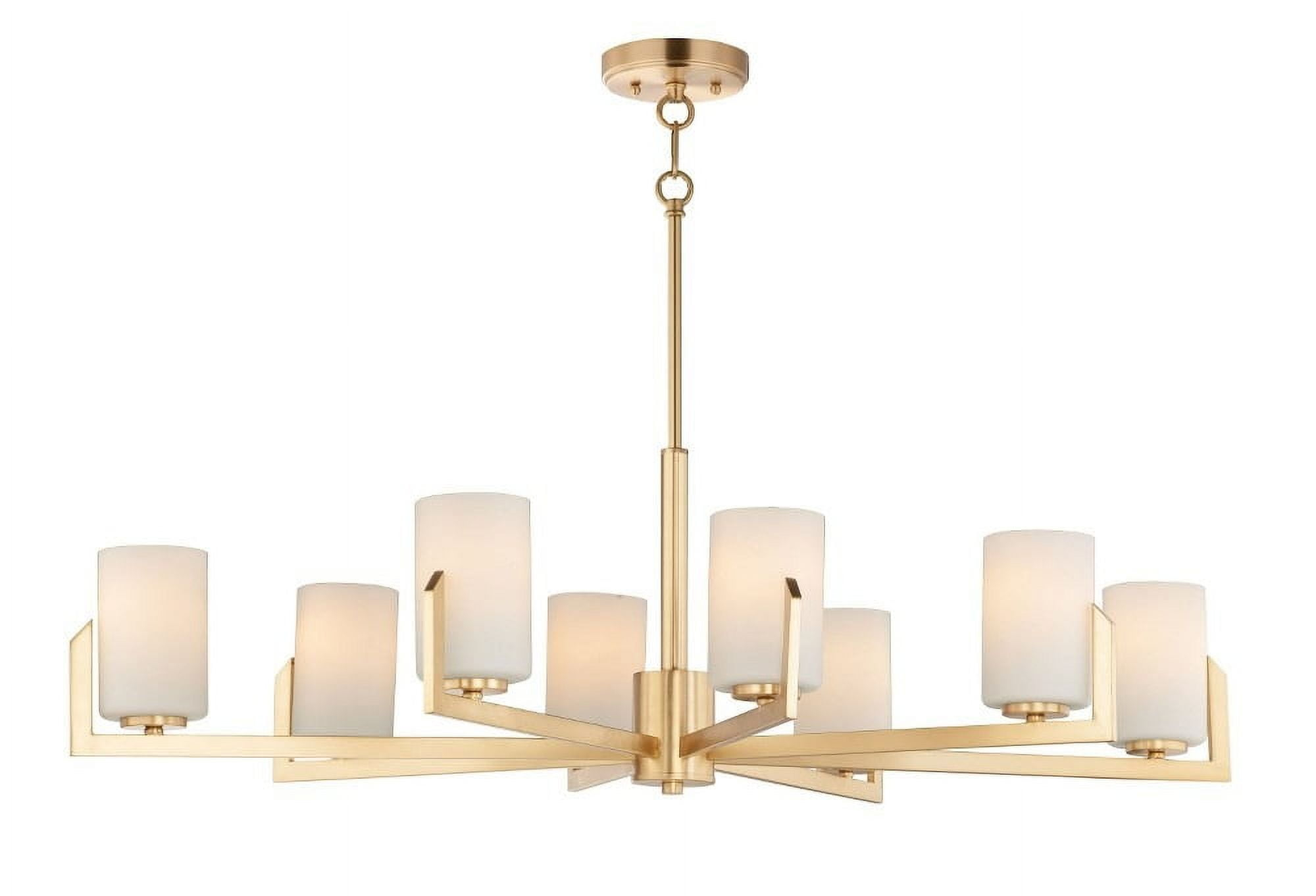 21288SWSBR-Maxim Lighting-Dart-Eight Light Chandelier-28 Inches wide by 13.5 inches high-Satin Brass Finish    -Traditional Installation