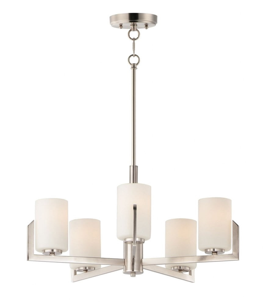21286SWSN-Maxim Lighting-Dart-Five Light Chandelier-26 Inches wide by 13.5 inches high-Satin Nickel Finish    -Traditional Installation