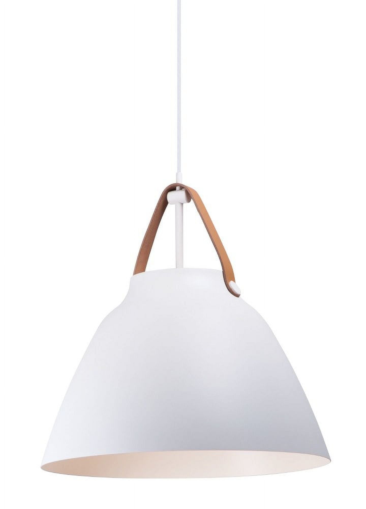 Maxim Lighting Nordic 1 - Light Pendant in  Tan Leather/White