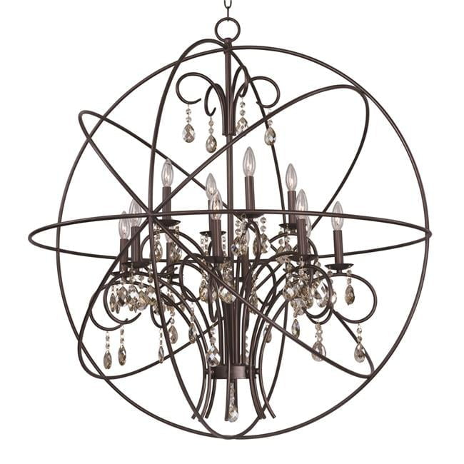 -Twelve Light Pendant In Modern Style-40 Inches Wide By 43.5 Inches High-Oil Rubbed Bronze Finish    -Traditional Installation Maxim Lighting 25147Oi