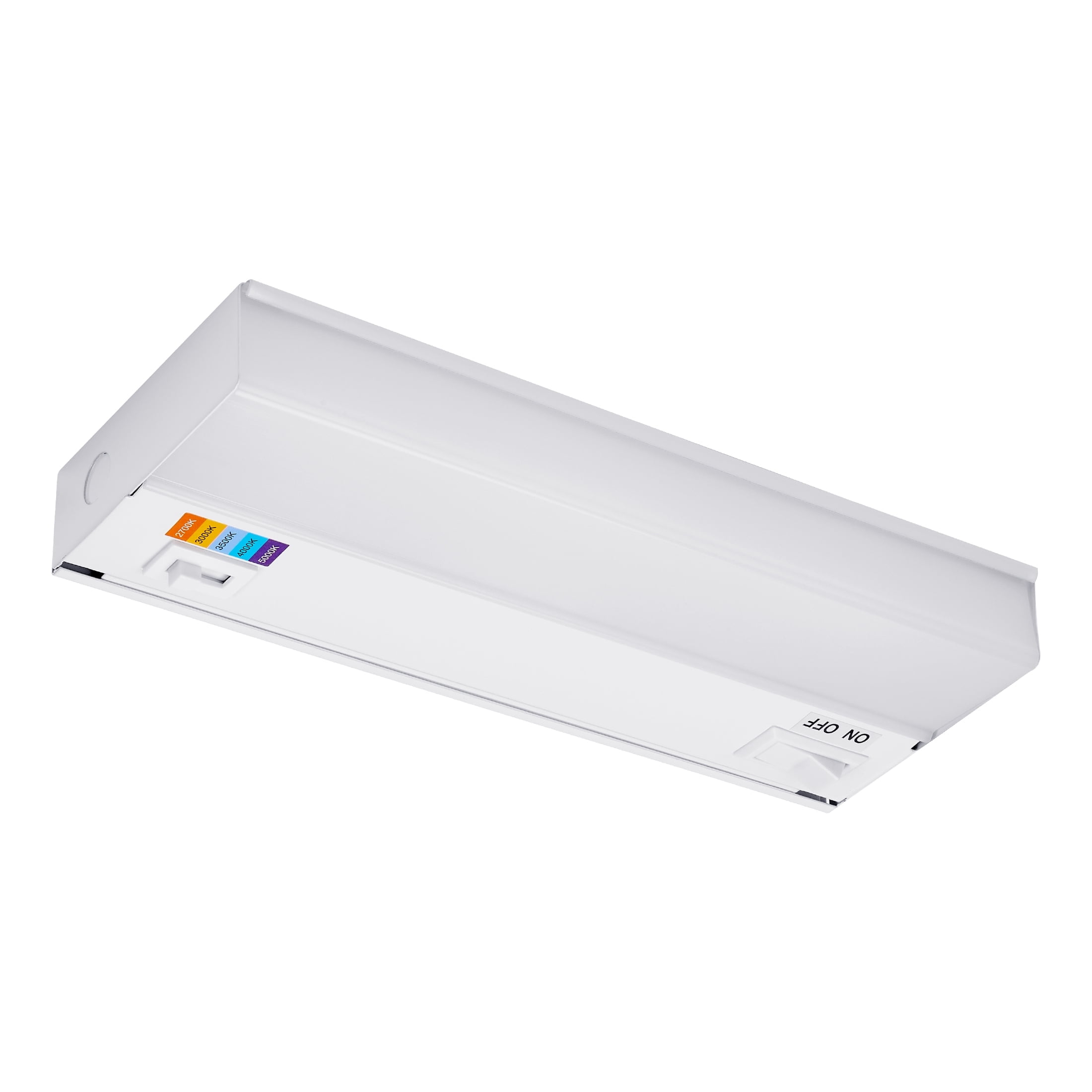 Maxxima 9 in. LED Under Cabinet Light, Hardwired, 270 Lumens, 5 CCT 2700K - 5000K, White, On/Off Switch