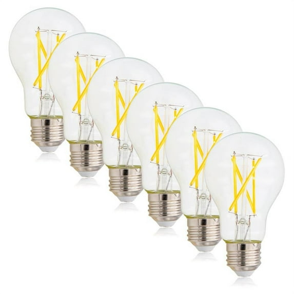 Maxxima Dimmable LED A19 Edison Light Bulb, 60 Watt Equal, 2700K Warm White 800 Lumens (6 Pack)