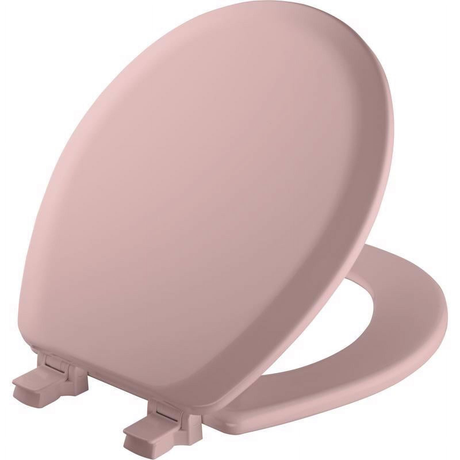 ComfortCreator Venetian Pink Elongated Molded Wood Toilet Seat