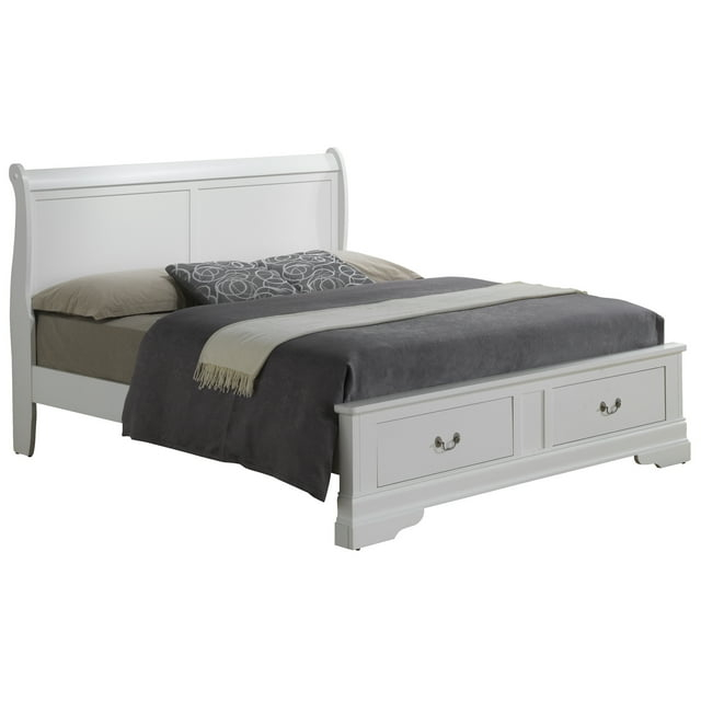 Maykoosh French Flair Queen Storage Bed , white