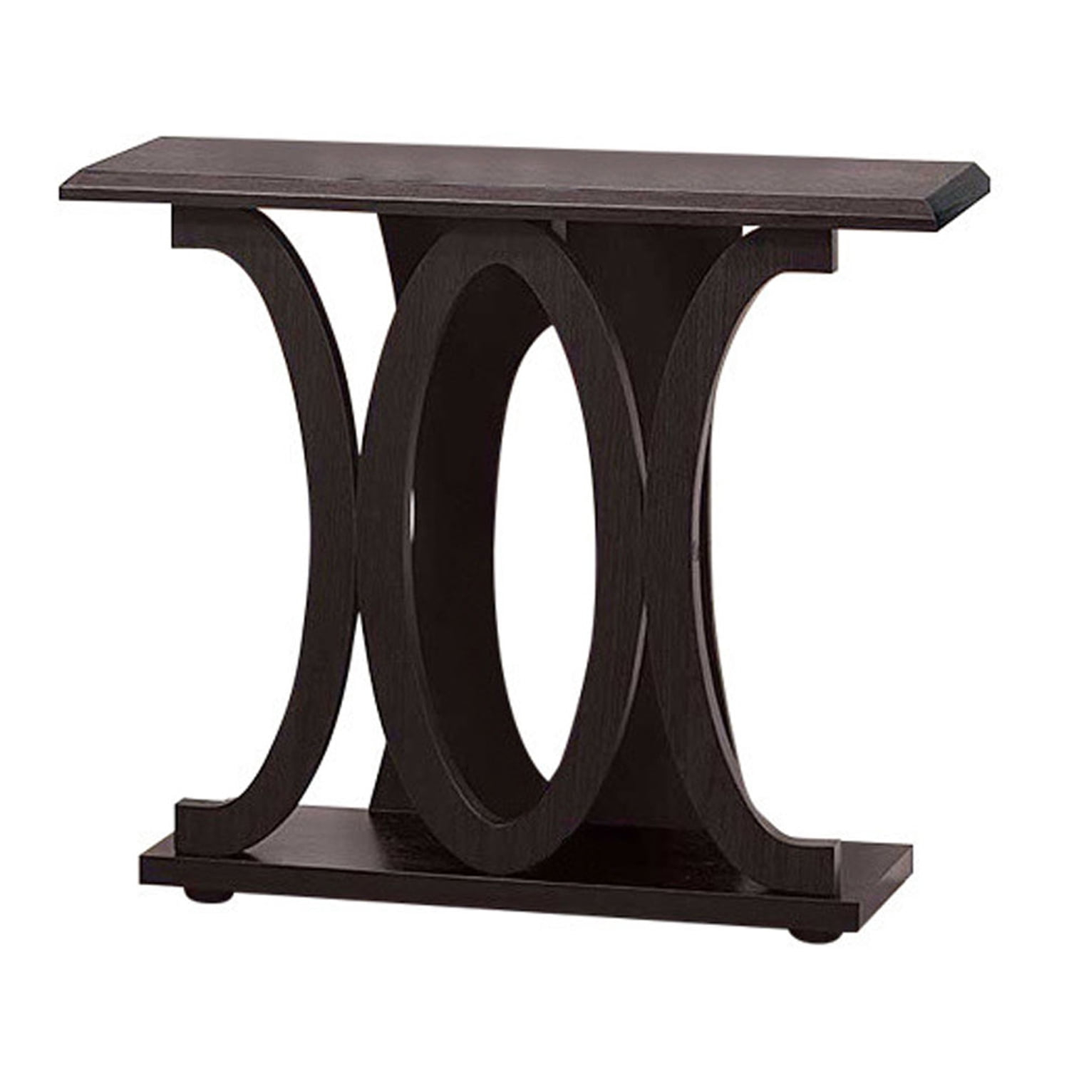 Stylish Console Table With Base Shelf Dark Brown- Saltoro Sherpi