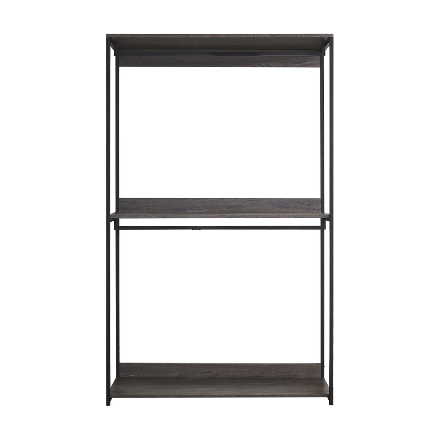 Maykoosh Rococo Romance 47" Handmade Home Comfort Wood Walk-In Closet Organizer With One Shelf In Rustic Gray