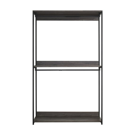 Maykoosh Rococo Romance 47" Handmade Home Comfort Wood Walk-In Closet Organizer With One Shelf In Rustic Gray