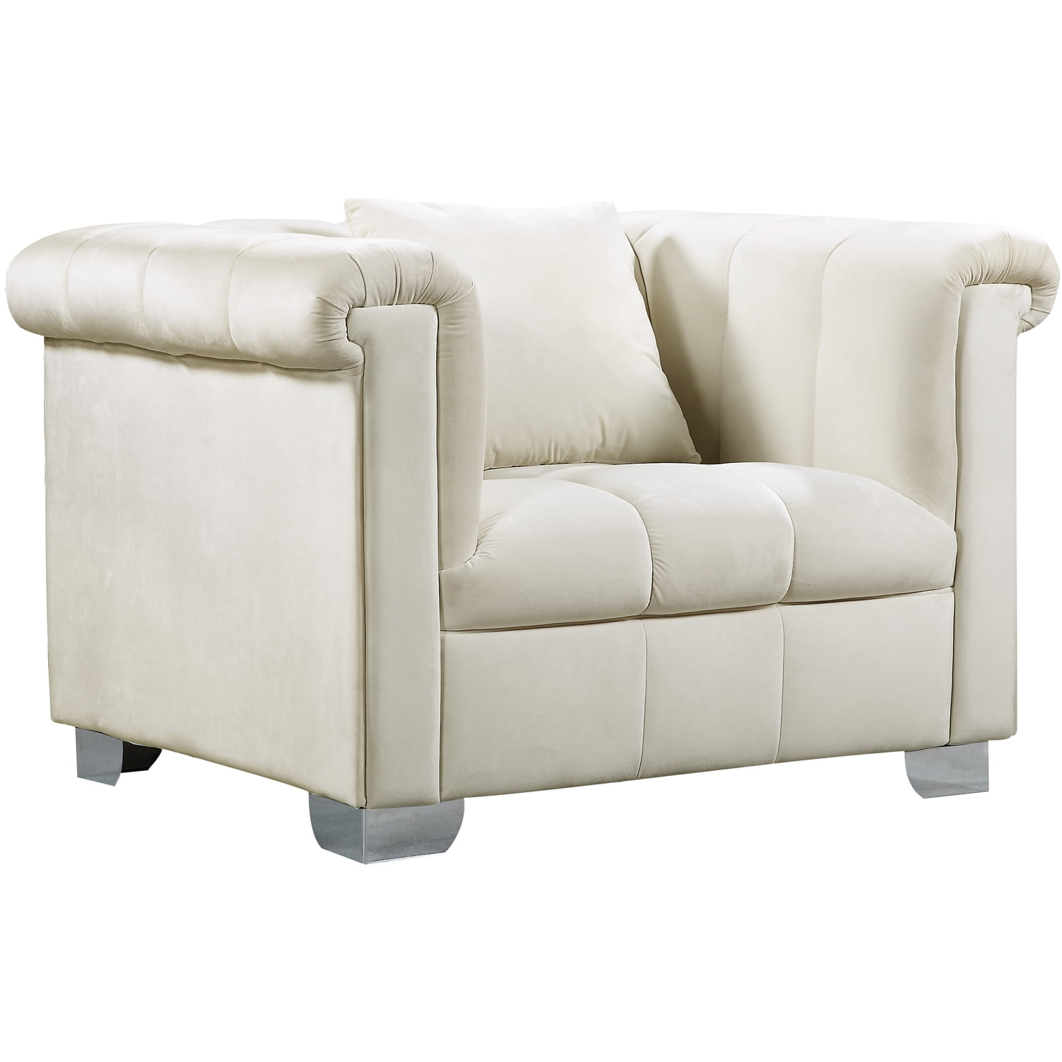 Meridian Furniture Kayla Cream Velvet Chair