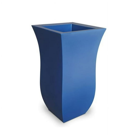Mayne Valencia Polyethylene Resin 30" Tall Planter in Neptune Blue