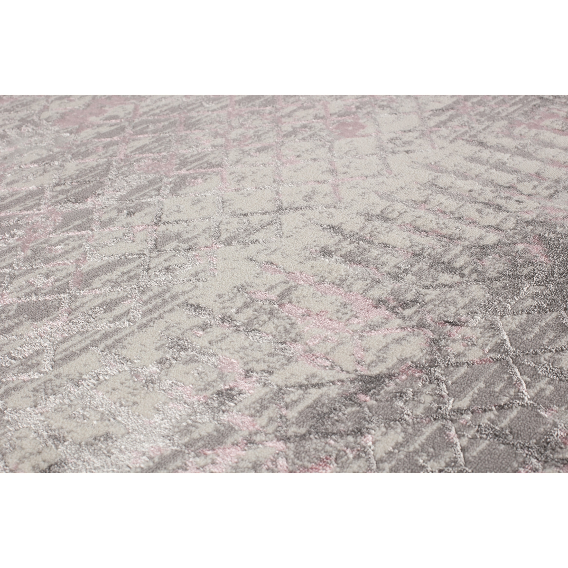 Maz Collection Abstract Cream and Brown Area Rug - 2' x 3'