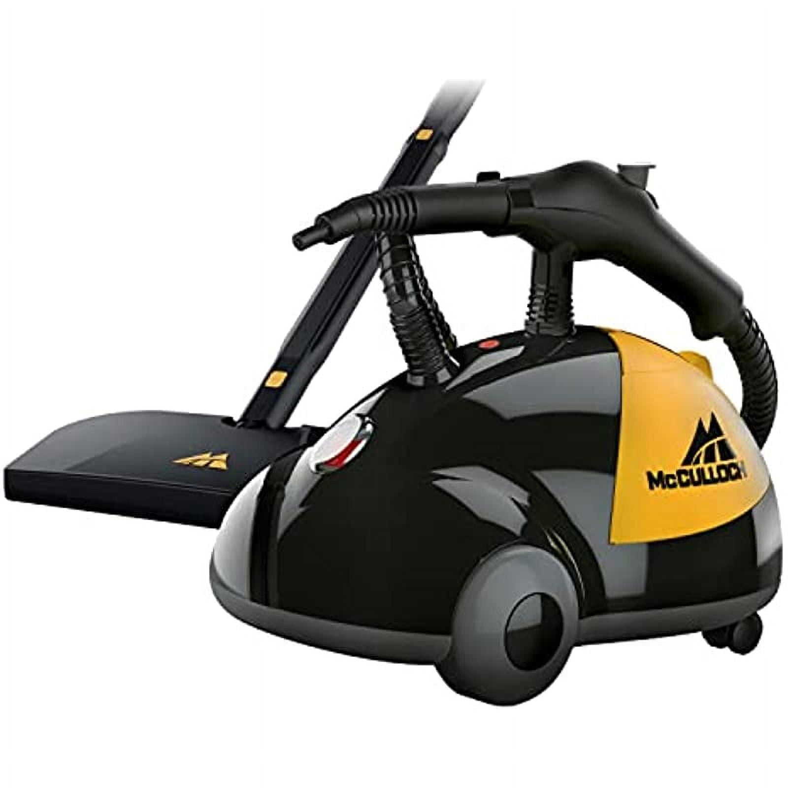 McCulloch MC1275 Heavy-Duty Steam Cleaner, 45 Minute Runtime, 18 Accessories: Mop Head, Brushes, & More - Built for Home, Tile, Grout, Carpet, Furniture, Car Detailing, & Commercial Deep Cleaning
